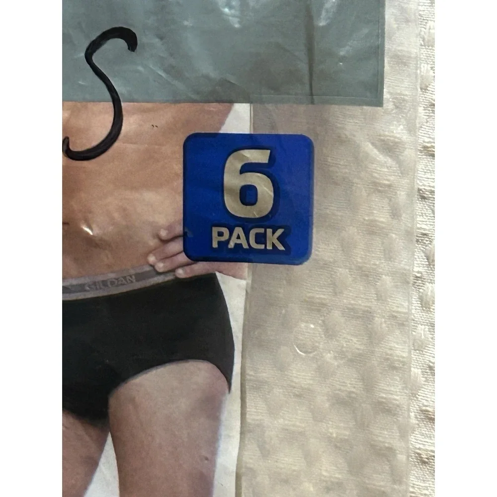 Gildan (6) Pack Men's SMALL NEW Briefs Tagless Black + 2 Different Grey's Cotton